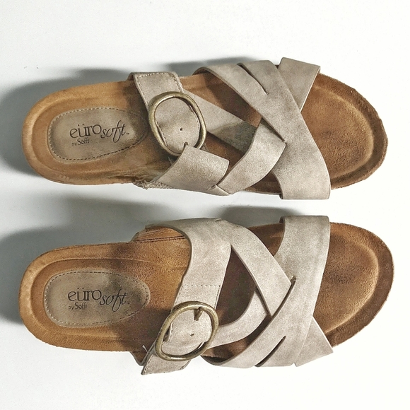 Eurosoft Shoes - Eurosoft Women's Grey Slide-in Sandals Size 8